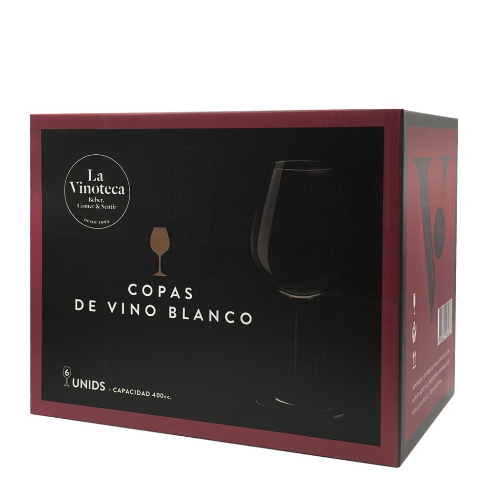 Set 6 copas vino blanco La Vinoteca