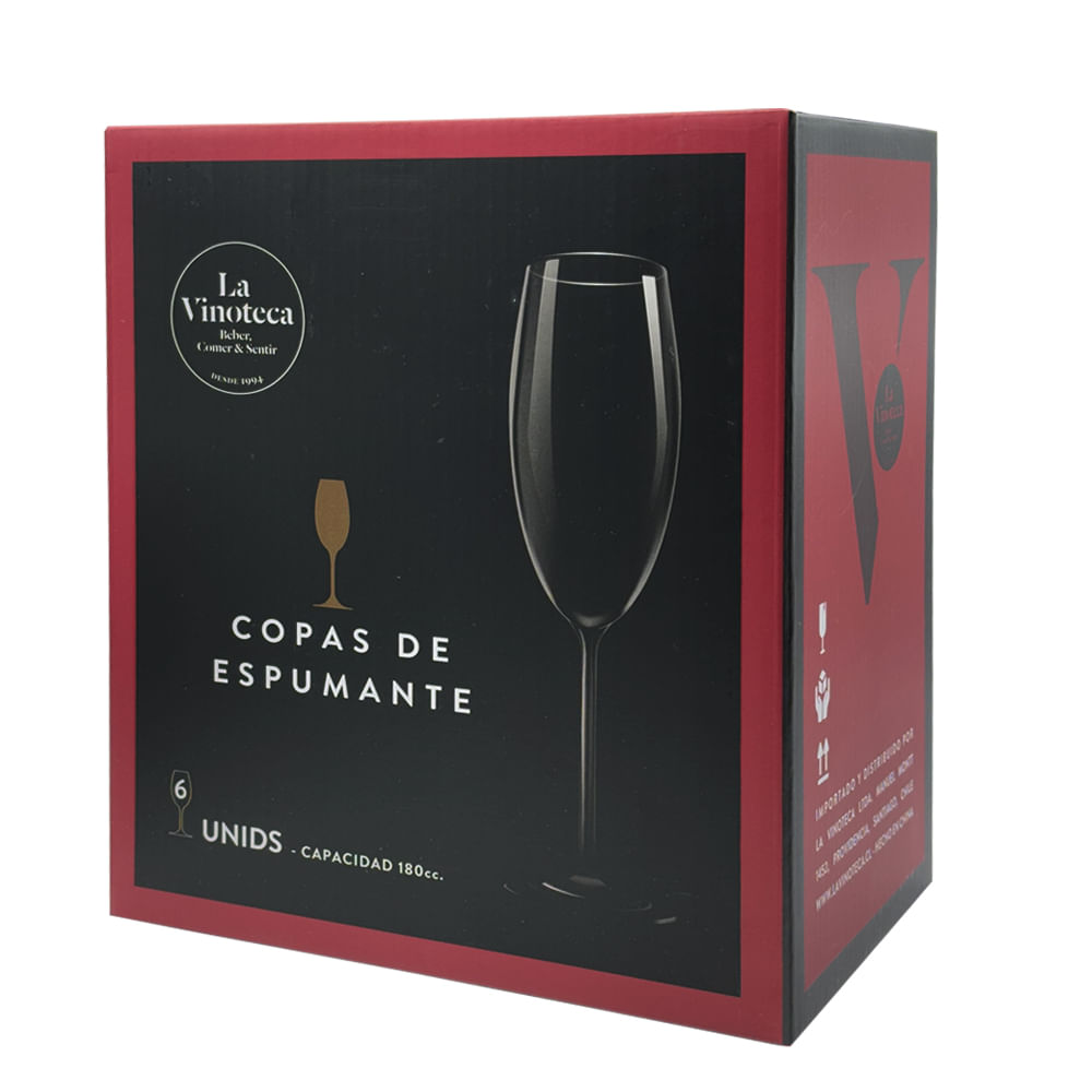Set 6 copas espumante La Vinoteca