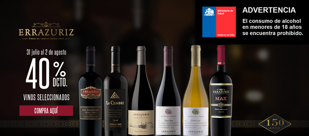 Errázuriz hasta 40% de descuento vinos seleccionados